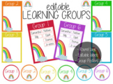 Editable Learning Group Posters (Maths, Literacy, Spelling etc.)