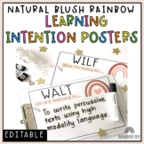 Editable Learning Intention Posters | Natural Modern Rainbow