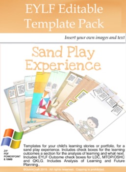 Preview of EYLF-Sand Play Editable Pages