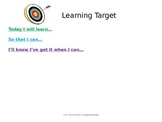 Editable Learning Target Poster