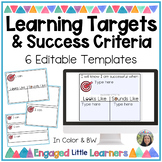 Editable Learning Target & Success Criteria Poster Templat