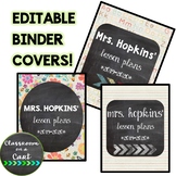 Editable Lesson Plan Binder Covers {Chalkboard Theme} FREEBIE