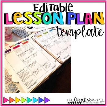 Preview of Editable Lesson Plan Template 2016-2017