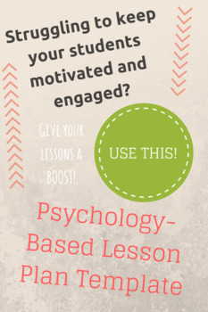 Preview of Psychology-Based Lesson Plan Template