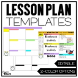 Lesson Plan Templates - Editable