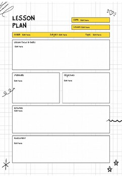 Preview of Editable Lesson Plan Templates
