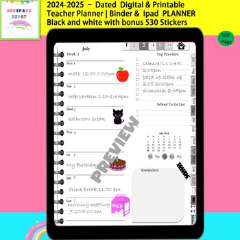Preview of Editable Lesson Plan Templates | Printable and Digital | Back to School