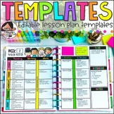 Editable Lesson Plan Templates | Printable and Digital | B
