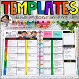 Editable Lesson Plan Templates | Printable and Digital | P