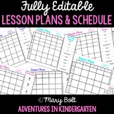 Editable Lesson Plan Templates & Schedule Bundle