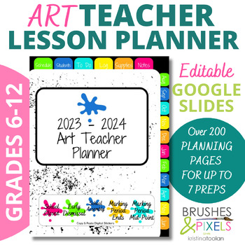 Preview of Editable Lesson Planner for Art Teachers