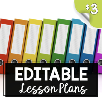 Preview of Editable Lesson Plans - Curriculum Map - Standards Charts - All Grades