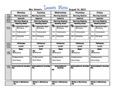 Editable Lesson plan template