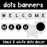 Editable Letter Banner Pennants With Black & White Speckle