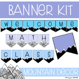 Editable Letter Banner Pennants with Mountain Theme