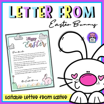 Preview of Editable Letter from the Easter Bunny | Easter Day