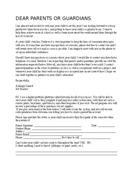 Preview of Editable Letter to Parents & Classroom Behavior Contract