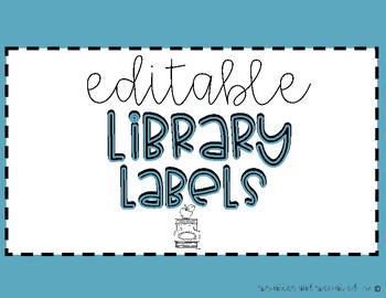 Preview of Editable Library Bin Labels