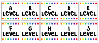 Preview of Editable Library Book Bin Labels - white rainbow theme 2.5x2.5''