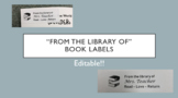 Editable Library Book Labels