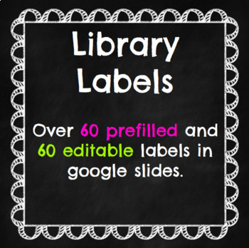 Preview of Editable Library Labels