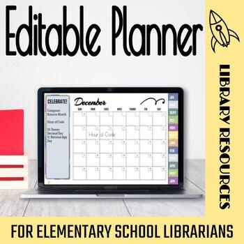 Preview of Editable Library Planner