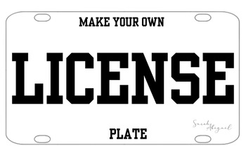 Preview of Editable License Plate