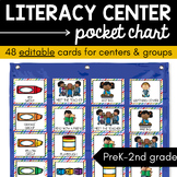 Editable Literacy Center Labels