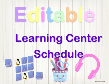 Preview of Editable Literacy Centers