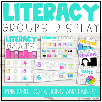 Preview of Editable Literacy Groups Organisation Display - Printable Group Posters & Labels