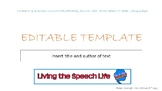 Editable Literacy-based Lesson Plan Template