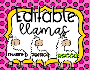 Preview of Editable Llama Names