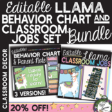 Editable Llama Theme Behavior Chart and Class Jobs Bundle