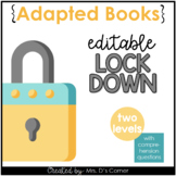 Editable Lock Down Drill Adapted Books [ Level 1 and Level