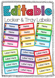 Editable Locker and Tray Labels