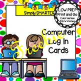 Editable Log In Cards For Computer Programs and GOOGLE CLASSROOM FREEBIE