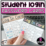Editable Log In Cards - Password Cards for Student Organization