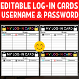 Editable Login Cards for Students