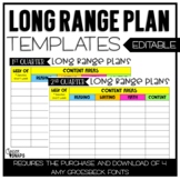 Editable Long Range Plan Template