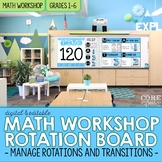 Math Workshop Rotation Schedule & Slides with Timers for S