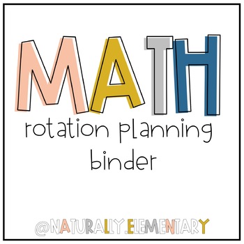 Preview of Editable M.A.T.H. Workshop Planning Binder