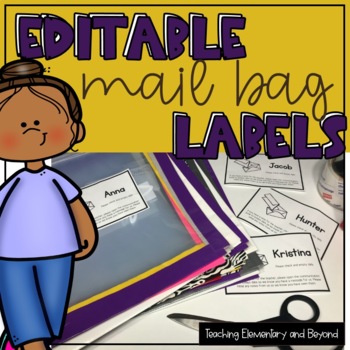 Preview of Back to School Editable Mail Bag Labels