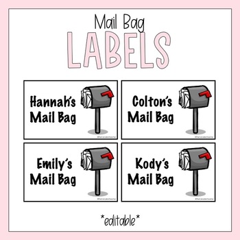 Preview of Mail Bag Labels | Editable