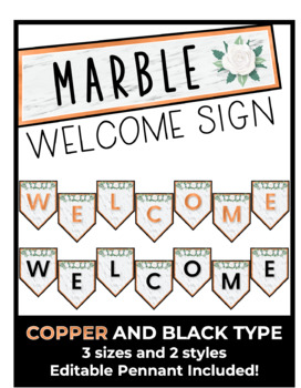 Preview of Editable Marble Welcome Banner