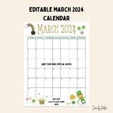 Editable March 2024 Calendar