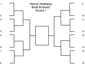 Editable March Madness Book Bracket by SPED Head TpT