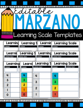 Preview of Marzano Learning Scale Templates