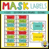 Editable Mask Labels: Back to school organization after CO