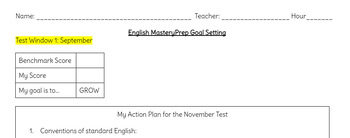 Preview of Editable: MasteryPrep Goal Setting/ACT Reflection