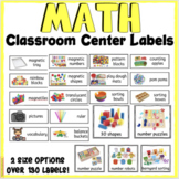 Math Center Labels for 3K, Pre-K, Preschool, and Kindergarten